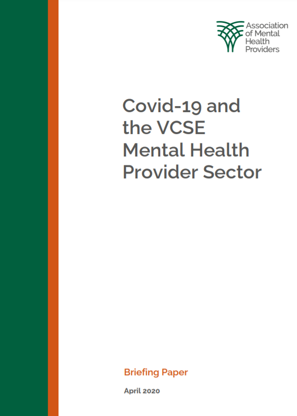 COVID-19 and the VCSE Mental Health Sector – cover